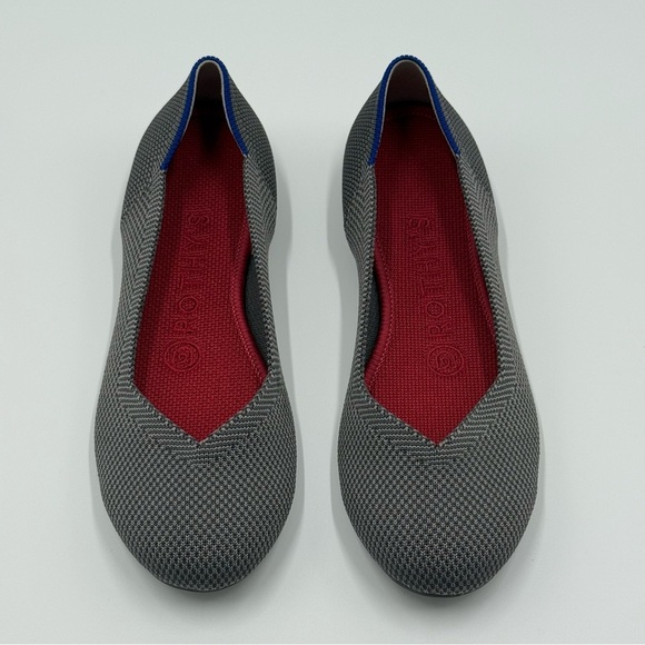 Rothy's Women’s The Flat Pebble Gray Elegant SlipOn Ballet Slippers 5.5 Washable - Picture 4 of 12